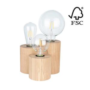 Lampă de masă 2266374 VINCENT 3xE27/15W/230V stejar imagine