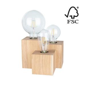 Lampă de masă 2276374 VINCENT 3xE27/15W/230V stejar imagine