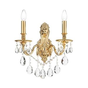 Aplică de cristal Ideal Lux GIOCONDA 2xE14/40W/230V auriu imagine