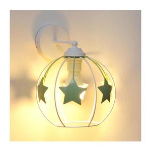 Lampă de perete pentru copii STARS 1xE27/15W/230V verde/alb imagine