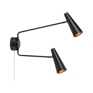 Lampă de perete Markslöjd 108690 PEAK 2xE14/40W/230V negru imagine