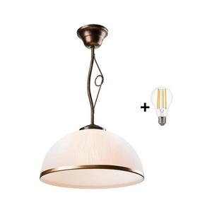 Lustră LED pe tijă Brilagi ANTICO 1xE27/60W/230V bronz patină imagine