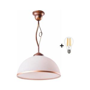 Lustră LED pe tijă Brilagi ANTICO 1xE27/60W/230V bronz patină imagine