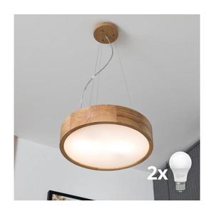 Lustră LED pe cablu Brilagi CARVALHO 2xE27/60W/230V stejar d. 37 cm imagine