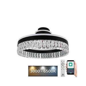 Lustră LED dimabilă aplicată LED/75W/230V 3000-6500K negru + telecomandă imagine