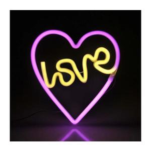 Decorațiune LED neon de perete LOVE LED/3W/3xAA roz imagine