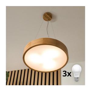 Lustră LED pe cablu Brilagi CARVALHO 3xE27/60W/230V stejar d. 47, 5 cm imagine