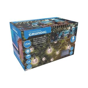 Lanț LED solar Grundig 100xLED/8 funcții 15m alb cald imagine