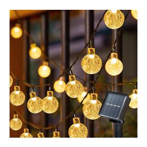 Lanț LED solar decorativ Brilagi BUBBLE 50xLED/8 funcții 7m IP65 alb cald imagine