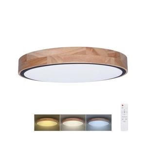 Plafonieră LED dimabilă WO8005 IRON OAK LED/48W/230V 3000-6500K d. 40 cm + telecomandă imagine