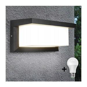 Aplică LED de exterior cu bec și senzor crepuscular NEELY 1xE27/9W/230V IP54 imagine