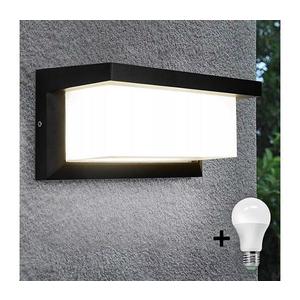 Aplică LED de exterior cu bec și senzor crepuscular NEELY 1xE27/9W/230V IP54 imagine