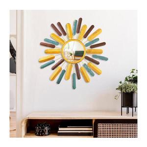 Oglindă de perete SUN d. 75 cm galben imagine