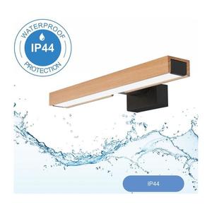 Aplică LED pentru oglindă de baie Brilagi WOODY MIRROR LED/8W/230V IP44 stejar/negru imagine