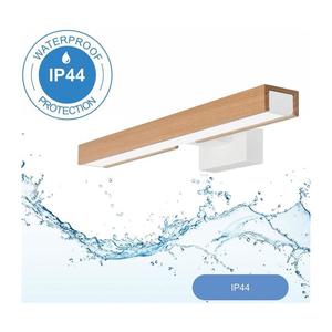 Aplică LED pentru oglindă de baie Brilagi WOODY MIRROR LED/8W/230V IP44 stejar/alb imagine