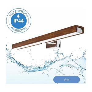 Aplică LED pentru oglindă de baie Brilagi WOODY MIRROR LED/12W/230V IP44 stejar/crom imagine