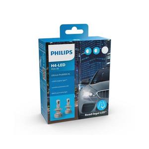 SET 2x bec LED auto Philips 11342U6000X2 Ultinon Pro6000 H4 PX426d/18W/12V imagine