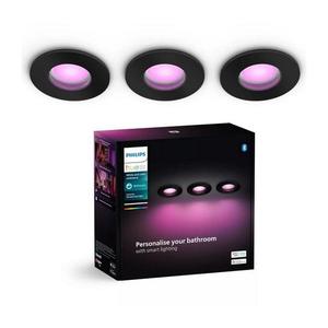 SET 3x corp de iluminat LED RGBW dimabil pentru baie Philips Hue XAMENTO 1xGU10/4, 2W IP44 imagine