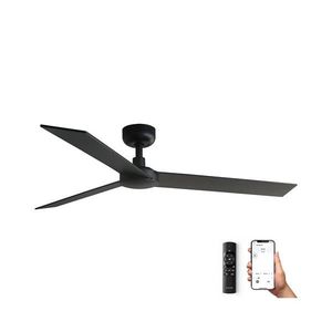 lator de tavan FARO 34298WP RUDDER L negru d. 132 cm SMART + telecomandă imagine