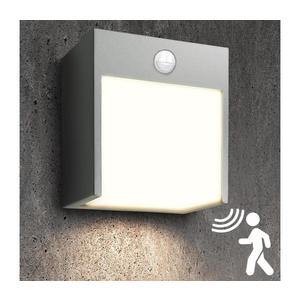 Aplică LED de exterior cu senzor Brilagi TERNI LED/12W/230V gri IP44 imagine