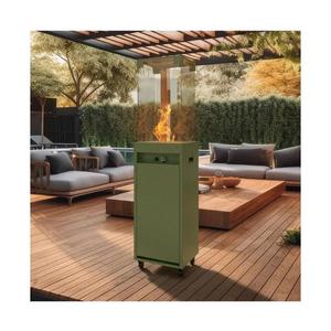 Șemineu de exterior pe gaz Planika Faro GAS 142x36 cm 8kW verde + capac de protecție imagine