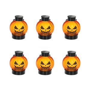 SET 6x decorațiune LED HALLOWEEN LED/1xCR2032/alb cald dovleci imagine