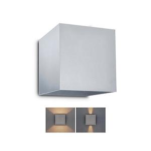 Aplică LED de exterior Brilagi CUBE LED/6W/230V gri IP54 imagine