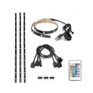 SET 4x bandă LED RGB dimabilă 0, 5m LED/2, 5W/5V IP65 + telecomandă imagine