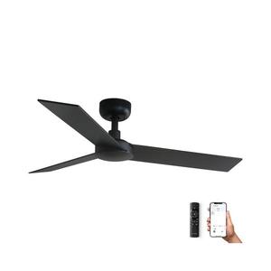 lator de tavan FARO 34296WP RUDDER S negru d. 106 cm SMART + telecomandă imagine