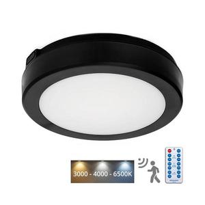 Plafonieră LED cu senzor pentru baie NAIROS LED/12W/230V IP65 cm negru + telecomandă imagine