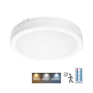 Plafonieră LED cu senzor pentru baie NAIROS LED/18W/230V IP65 cm alb + telecomandă imagine