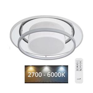 Plafonieră LED dimabilă Globo 48017-60R LEOLA LED/60W/230V + telecomandă imagine