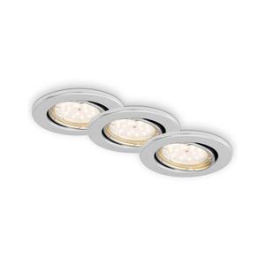 Set 3x corp de iluminat LED dimabil pentru baie 1xGU10/5W/230V IP23 Briloner 7219-039 imagine