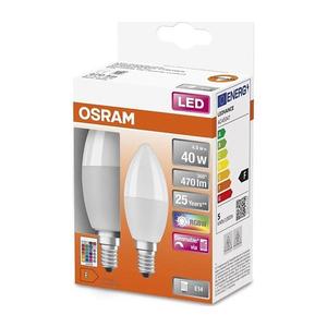 SET 2x bec LED RGBW dimabil Osram B38 E14/4, 9W/230V 2700K + telecomandă imagine