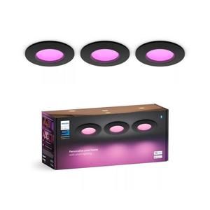 SET 3x corp de iluminat LED RGBW dimabil pentru baie Philips Hue SLIM LED/8, 3W/230V imagine