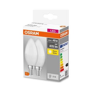 SET 2x bec Osram LED B38 E14/4, 9W/230V 3000K imagine