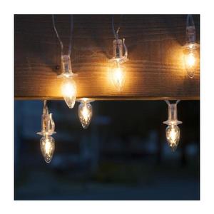 Instalație LED de Crăciun de exterior CONE FILAMENT 20xE10 19m transparent/alb cald IP44 imagine