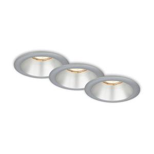 SET 3x corp de iluminat încastrat pentru baie Briloner 7042-034 1xGU10/9W/230V argintiu imagine