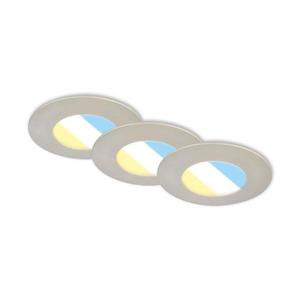 SET 3x corp de iluminat LED încastrat pentru baie Briloner 7598032 LED/4, 9W/230V IP44 crom imagine