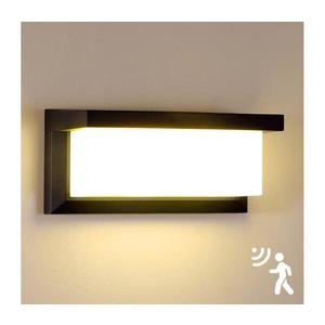 Aplică LED de exterior cu senzor Brilagi BRICKY LED/12W/230V negru IP54 imagine