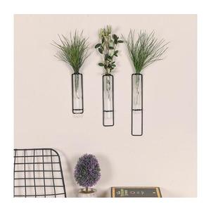 SET 3x decorațiune de perete pentru flori 20/25/30 cm negru imagine