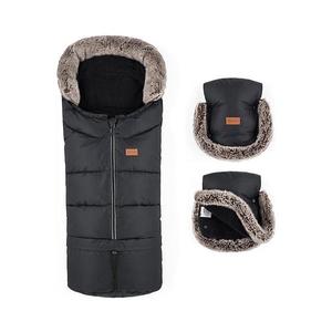 SET sac pentru cărucior 4 în 1 PETITE&MARS ARCTIC + mănuși pentru cărucior Forever Black imagine