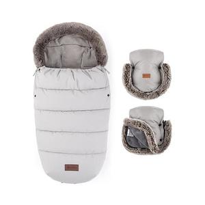 SET sac pentru cărucior 4 în 1 PETITE&MARS COMFY + mănuși pentru cărucior Champagne Shower imagine