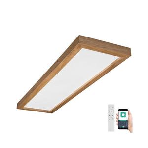 Plafonieră LED dimabilă Brilagi WOODY FRAME LED/50W/230V stejar 120x30 cm IP44 + telecomandă imagine