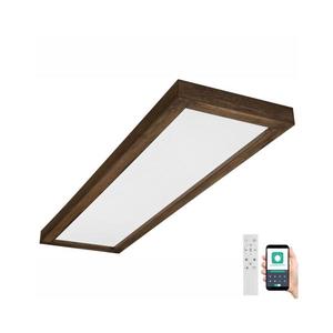 Plafonieră LED dimabilă Brilagi WOODY FRAME LED/50W/230V stejar 120x30 cm IP44 + telecomandă imagine