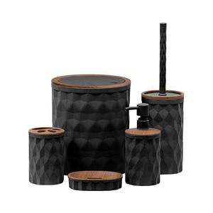 Set de baie DIAMOND 5 buc. negru/maro imagine