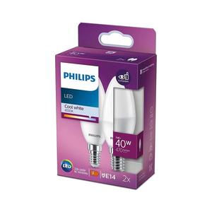 SET 2x bec LED Philips B35 E14/5W/230V 4000K imagine