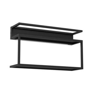 Raft de perete cu iluminare LED SHELF 33x60 cm negru imagine