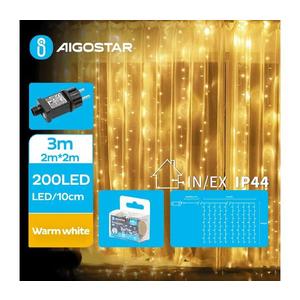 Instalație LED de Crăciun de exterior 200xLED/8 funcții 5x2m IP44 alb cald imagine