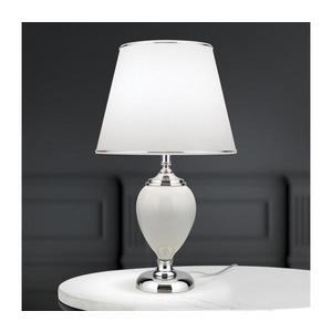 Lampă de masă Orion LA 4-1229 OVUM 1xE27/40W/230V 48 cm ceramică alb/crom imagine